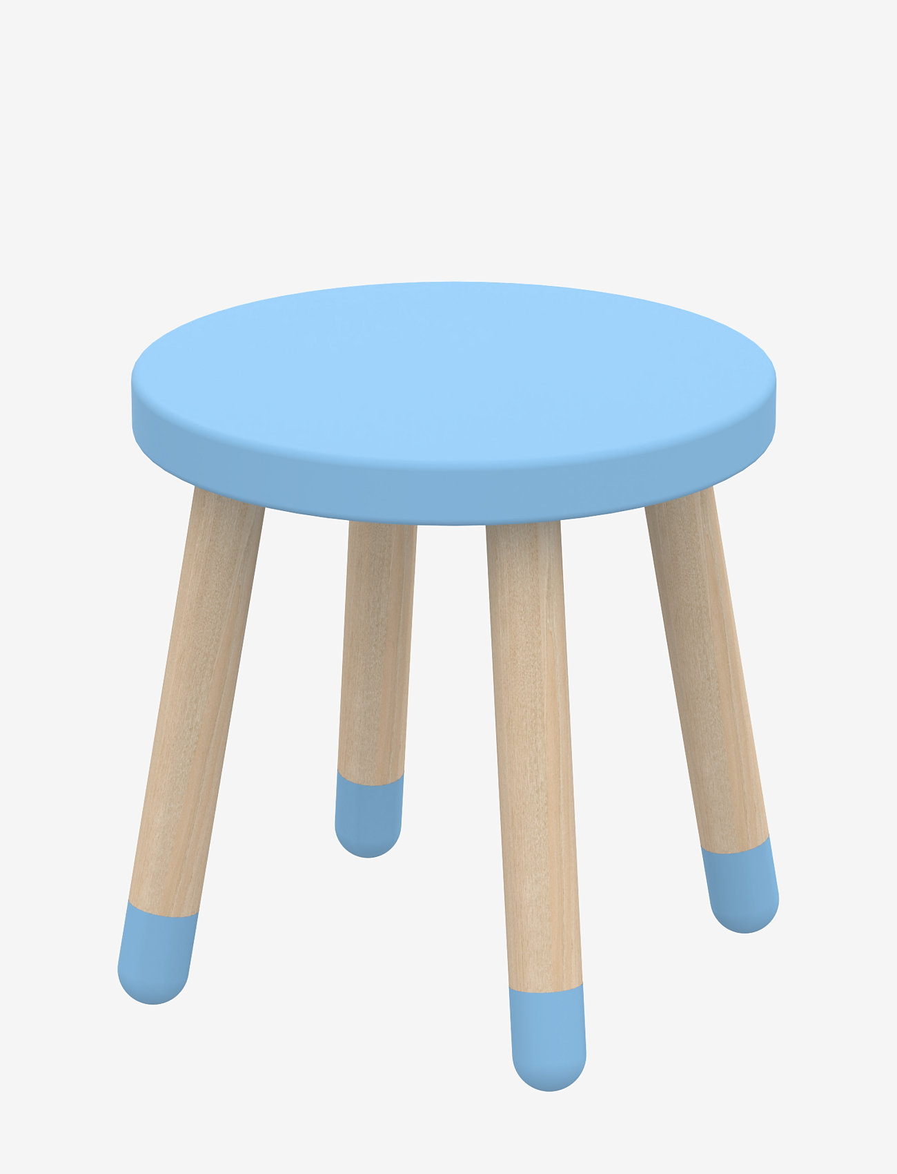 FLEXA - Stool DOTS Ø30x30cm  Blue Skies MDF painted seat    Ash legs - blue skies - 0
