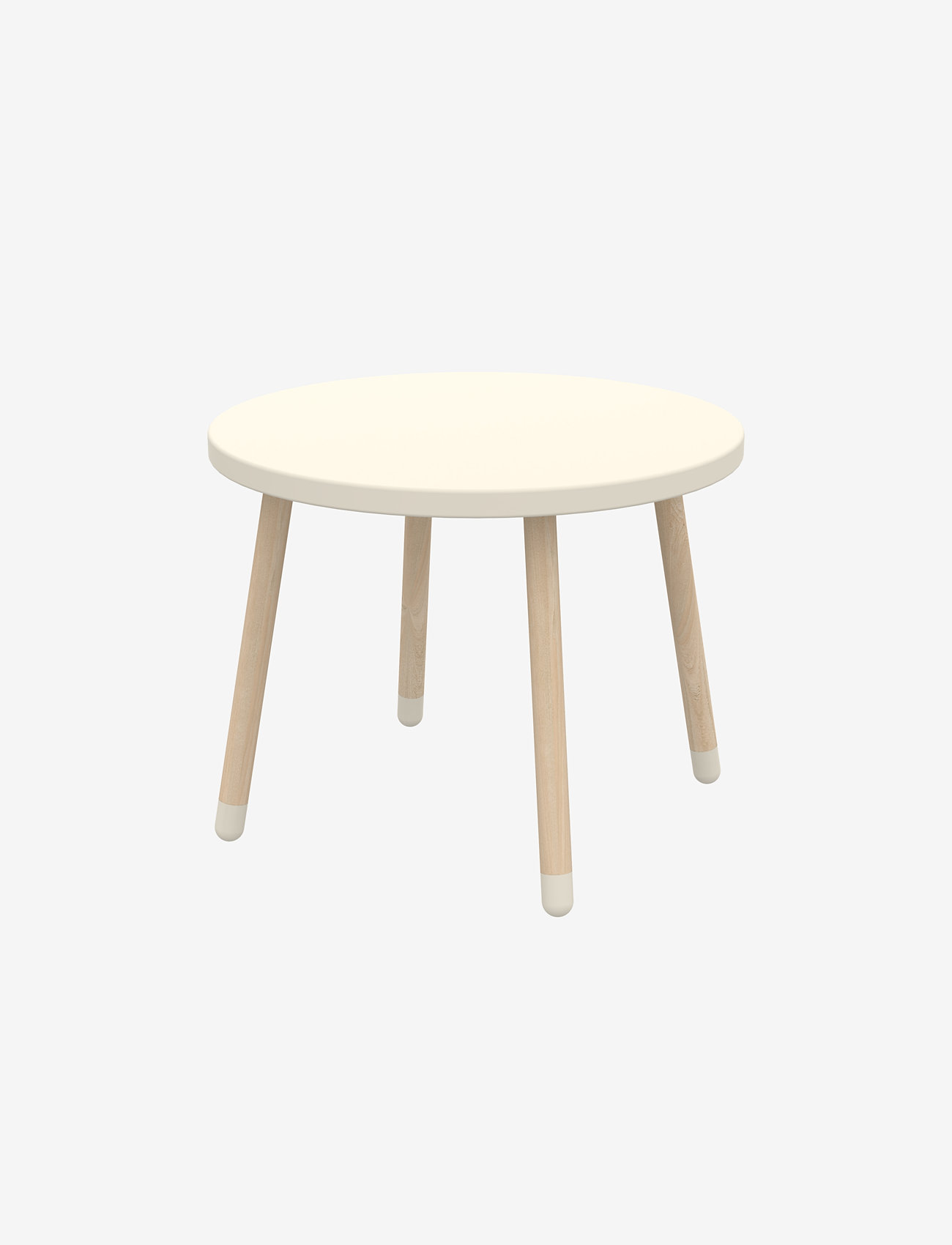 FLEXA - Table DOTS Ø60x47cm Cream Wht.  MDF painted top     Ash legs - tables - cream white - 1