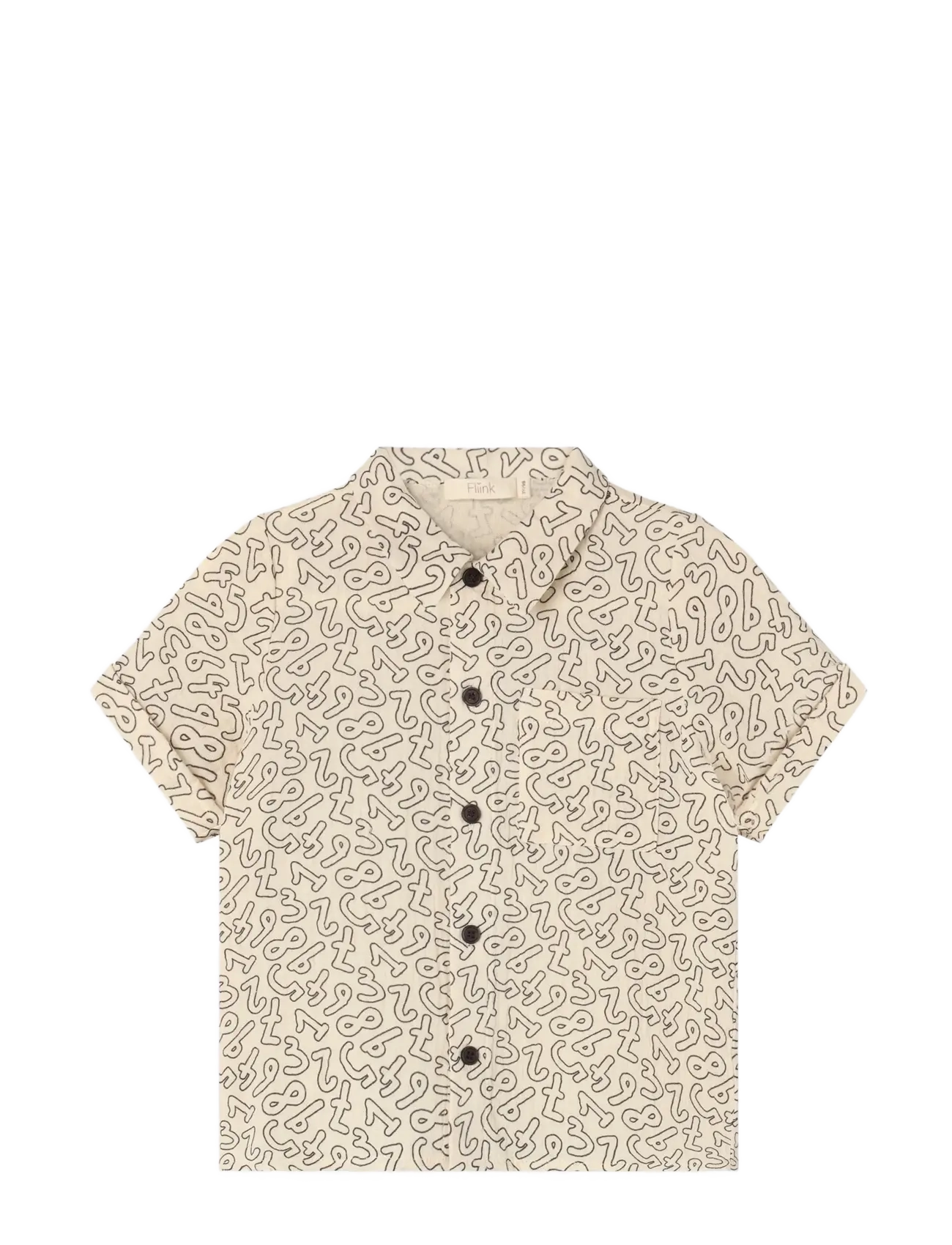 Fliink ELMO SS SHIRT - Baby 44-92 - BROWN / cream