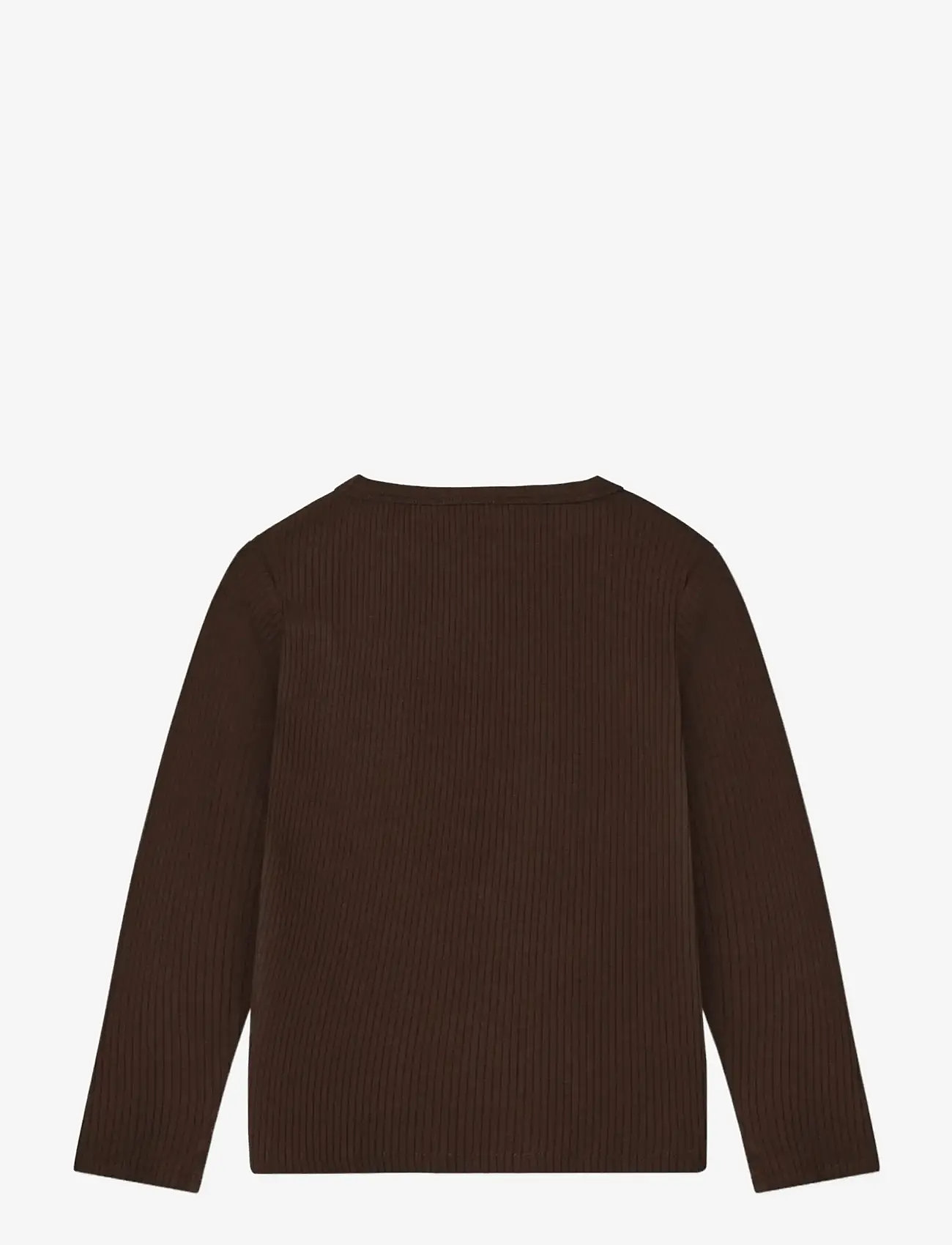 Fliink - KENNA LS BLOUSE - langærmede t-shirts - brown - 1