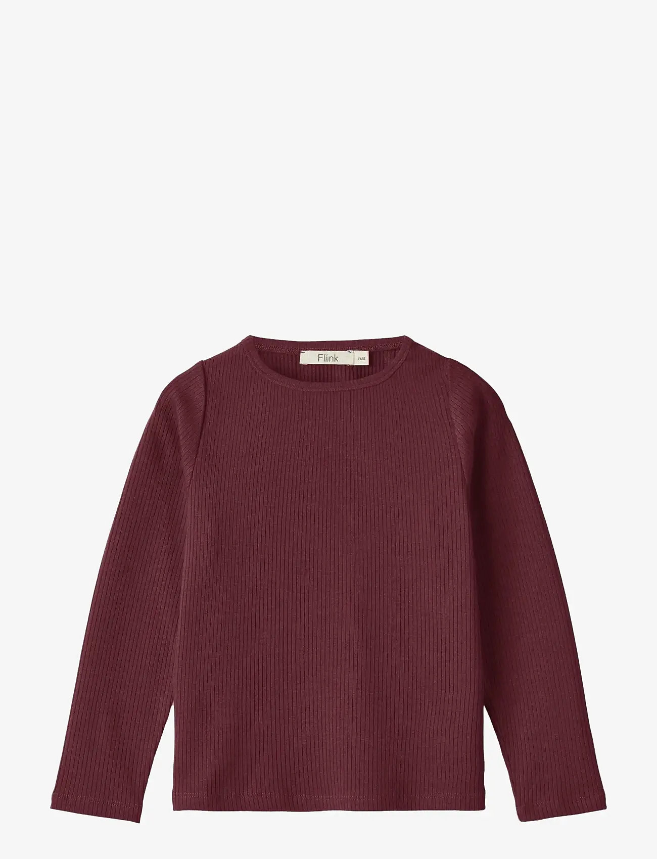 Fliink - KENNA LS BLOUSE - long-sleeved t-shirts - burgundy - 0