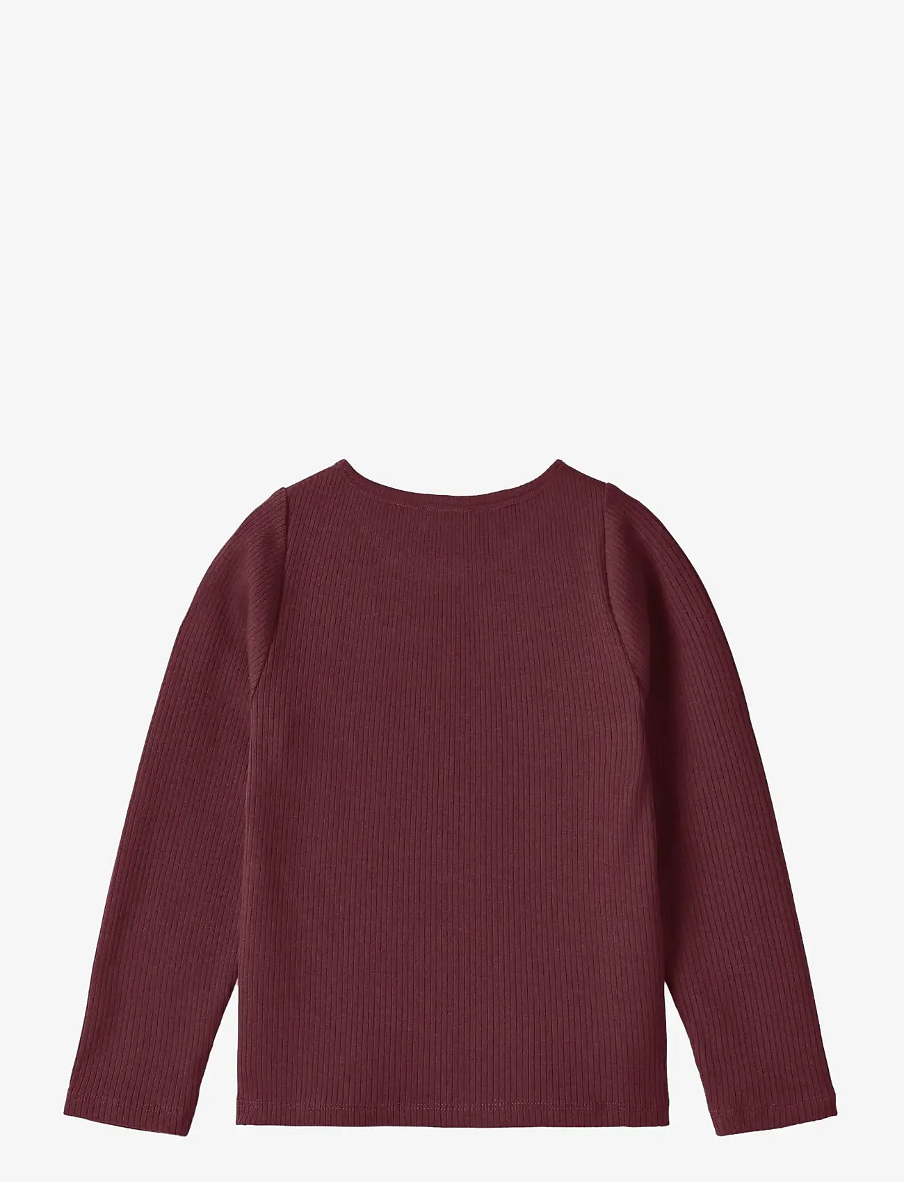 Fliink - KENNA LS BLOUSE - long-sleeved t-shirts - burgundy - 1