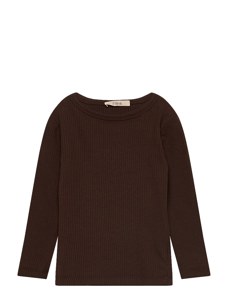 Fliink - KENNA LS BLOUSE - langærmede t-shirts - coffee bean - 0