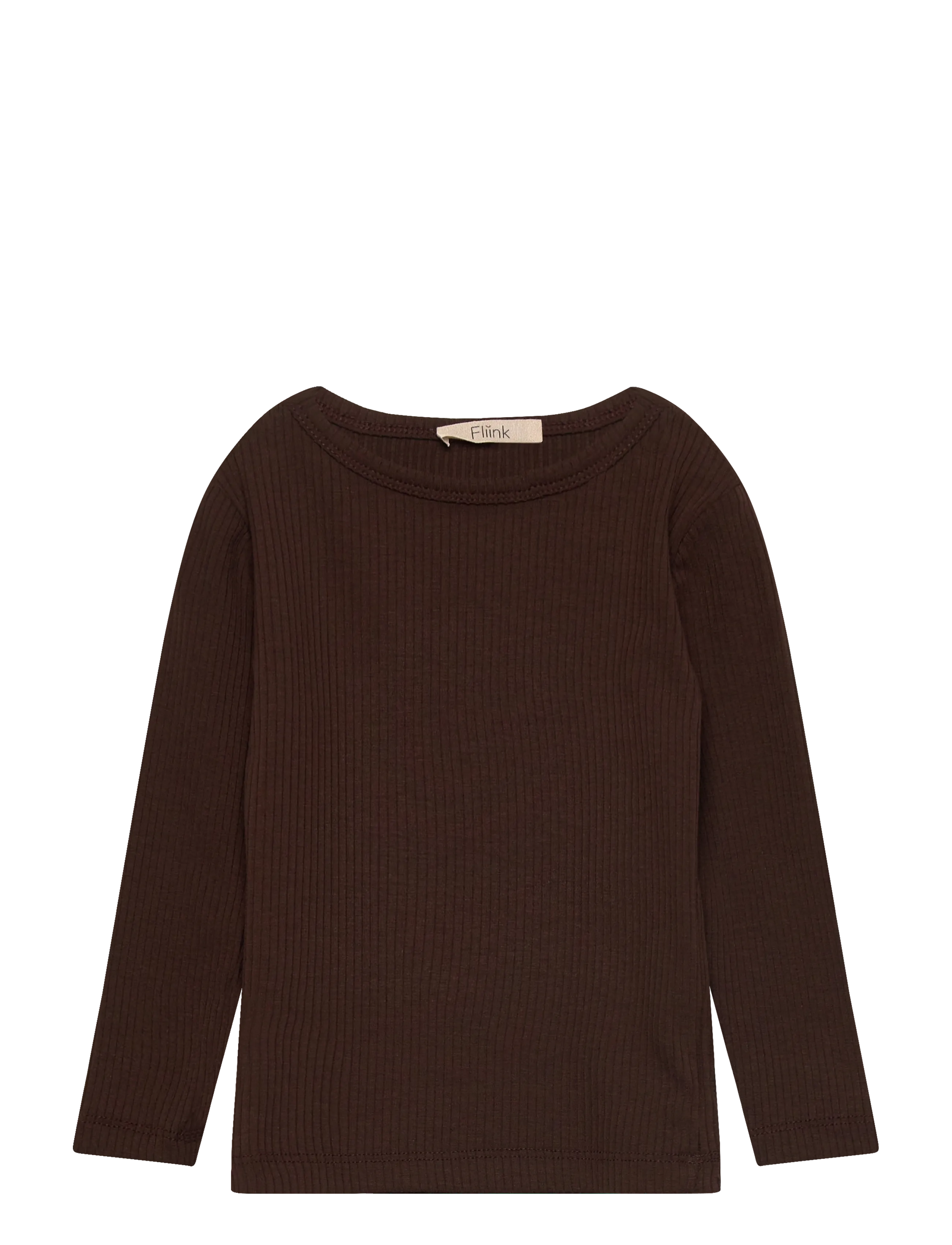Fliink - KENNA LS BLOUSE - long-sleeved t-shirts - coffee bean - 0