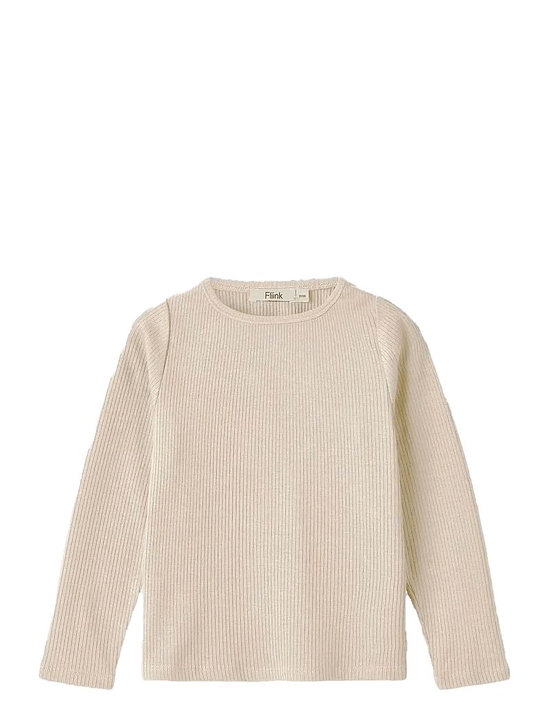 Fliink - KENNA LS BLOUSE - long-sleeved t-shirts - cream - 0