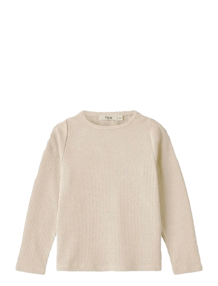 Fliink - KENNA LS BLOUSE - langærmede t-shirts - cream - 0