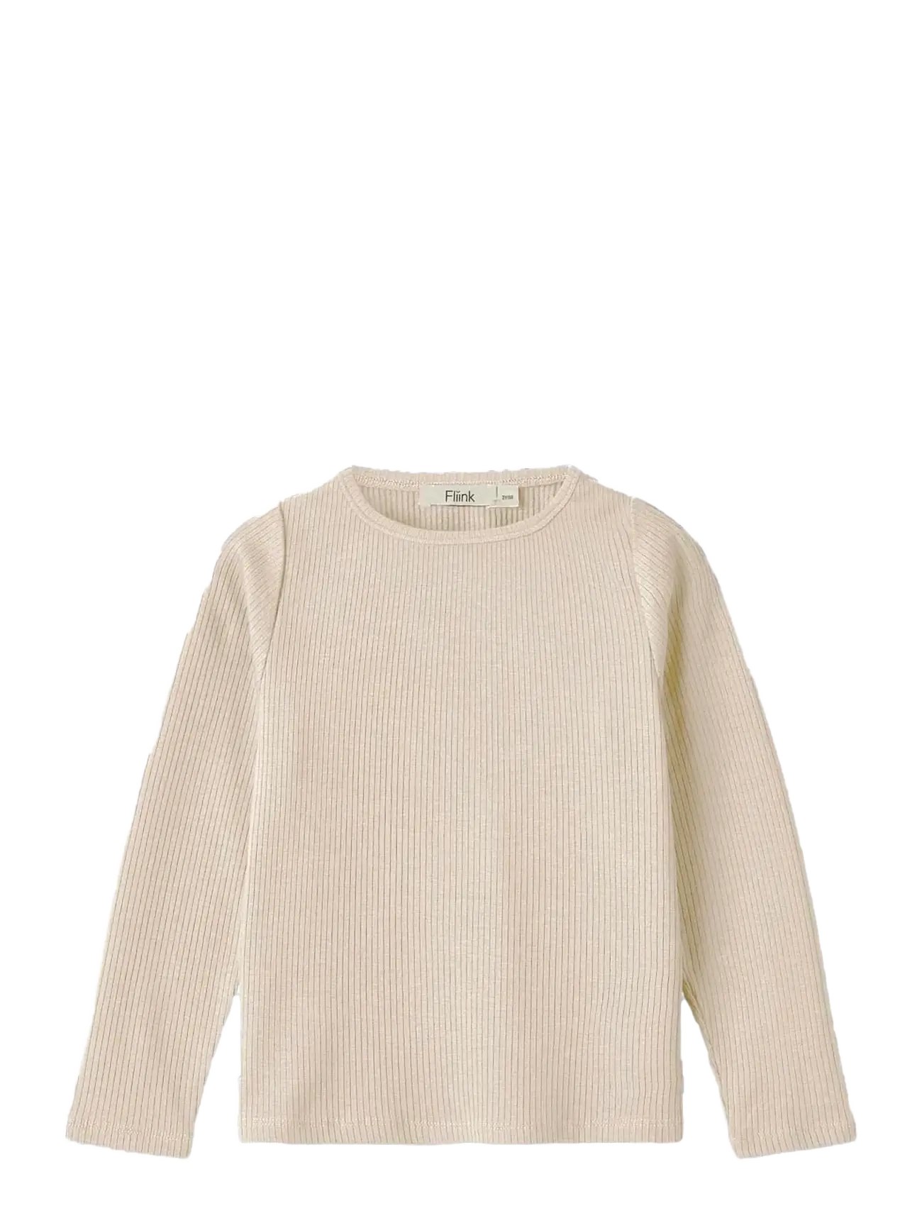 Fliink Kenna Ls Blouse, Børn, Ribstrikket Langærmet Bluse, Cream, Str: 110