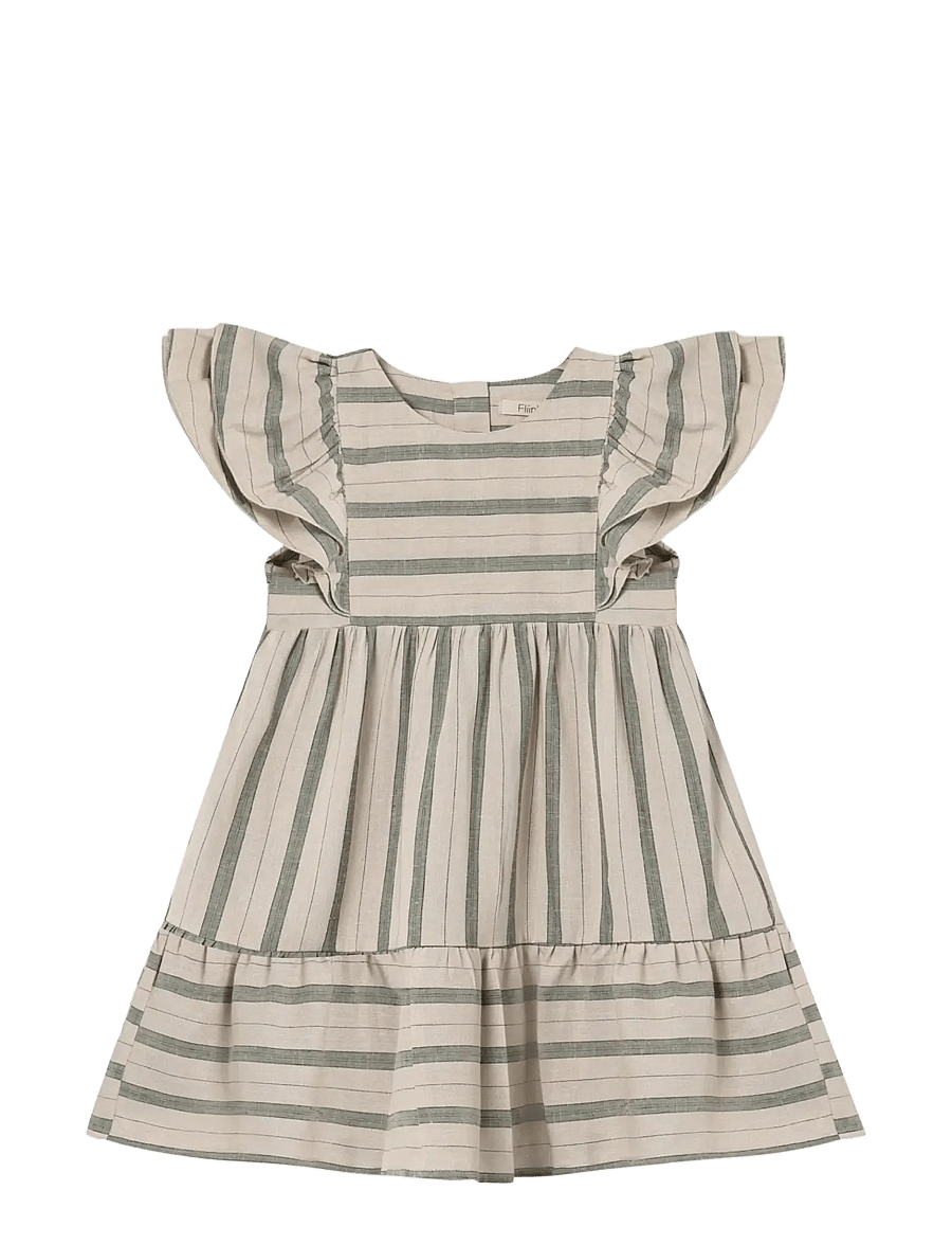 Fliink - VIRA SS DRESS - kurzärmelige freizeitkleider - green - 0