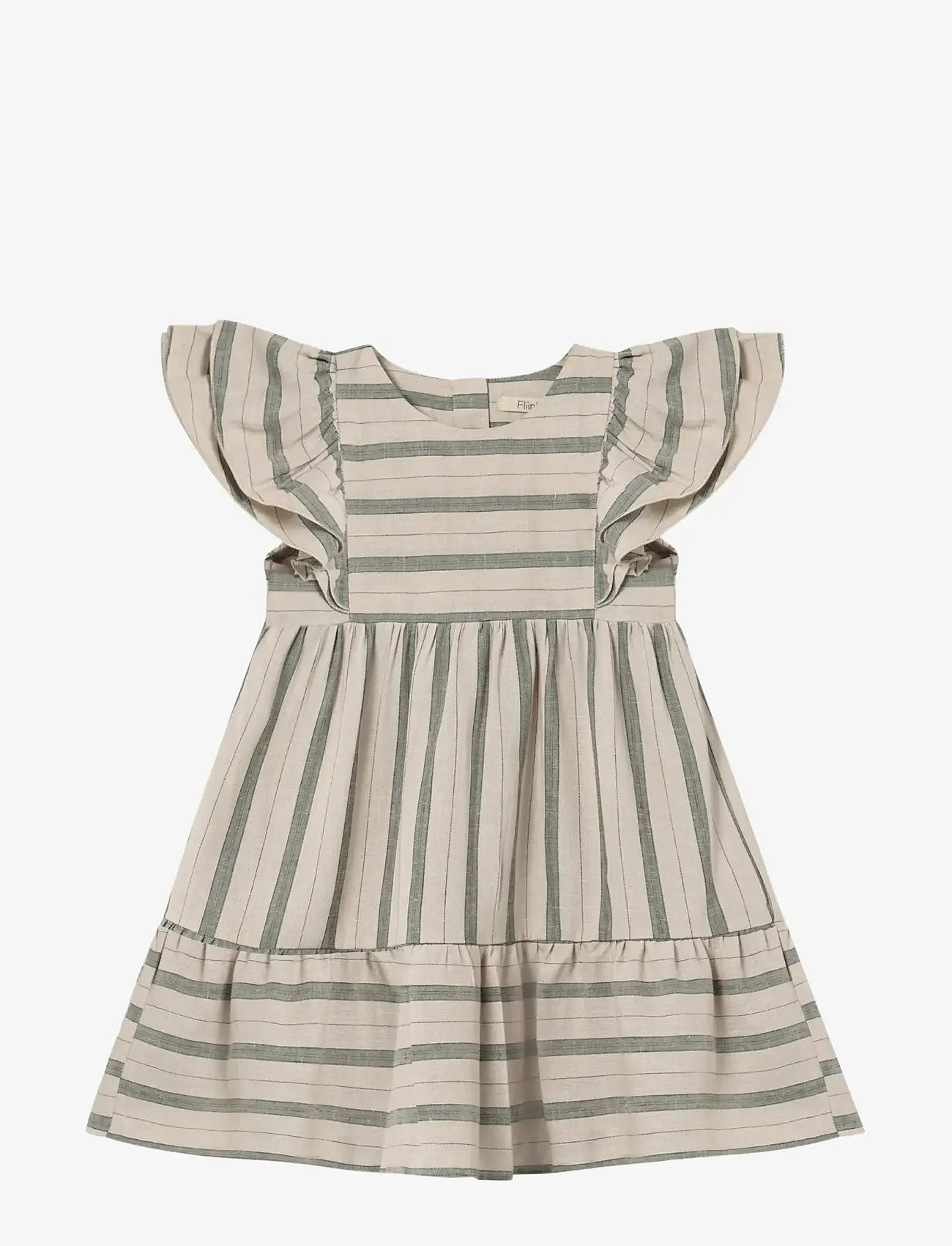 Fliink - VIRA SS DRESS - kurzärmelige babykleider - green - 1