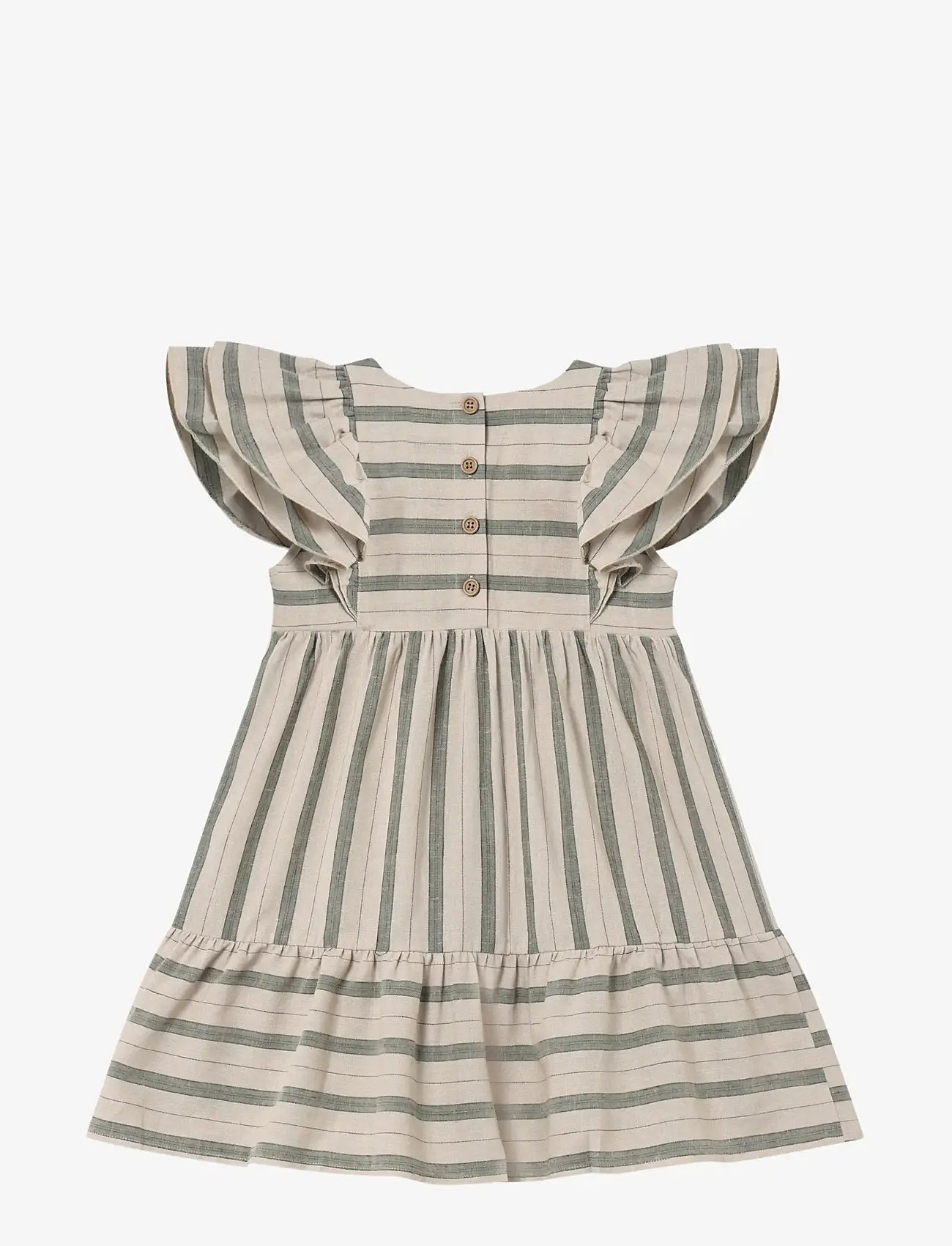 Fliink - VIRA SS DRESS - kurzärmelige babykleider - green - 2