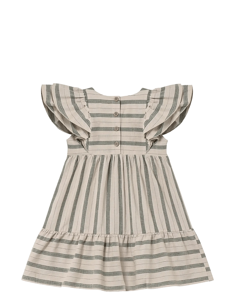 Fliink - VIRA SS DRESS - kurzärmelige babykleider - green - 2