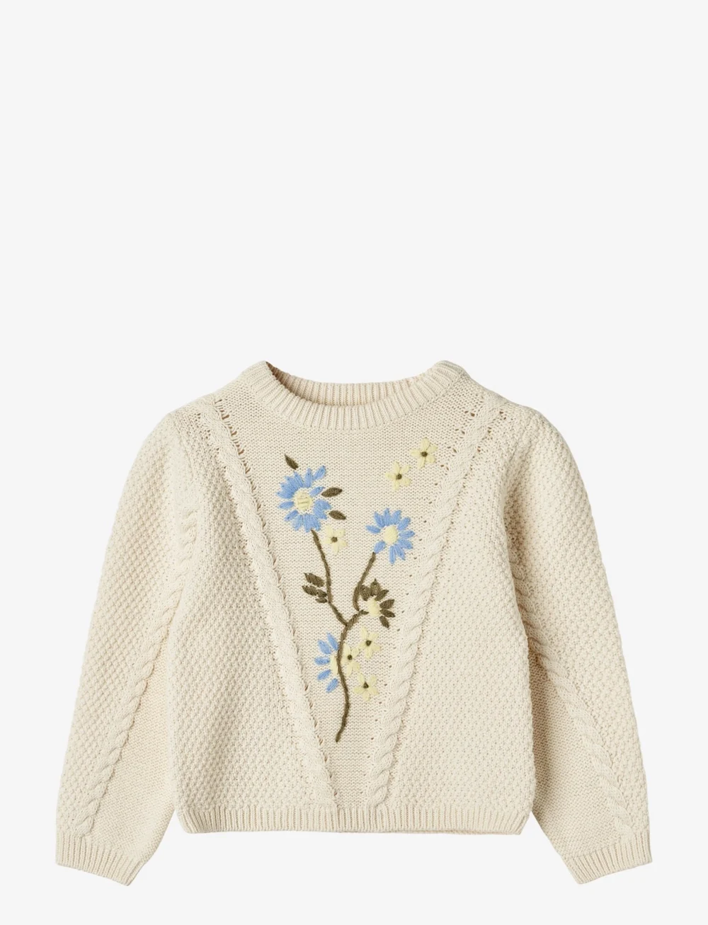 Flower embroidered pullover sweater 2025