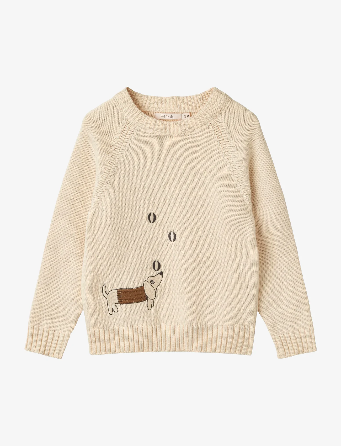 Fliink - MAGIC EMBROIDERED PULLOVER - swetry - cream - 0