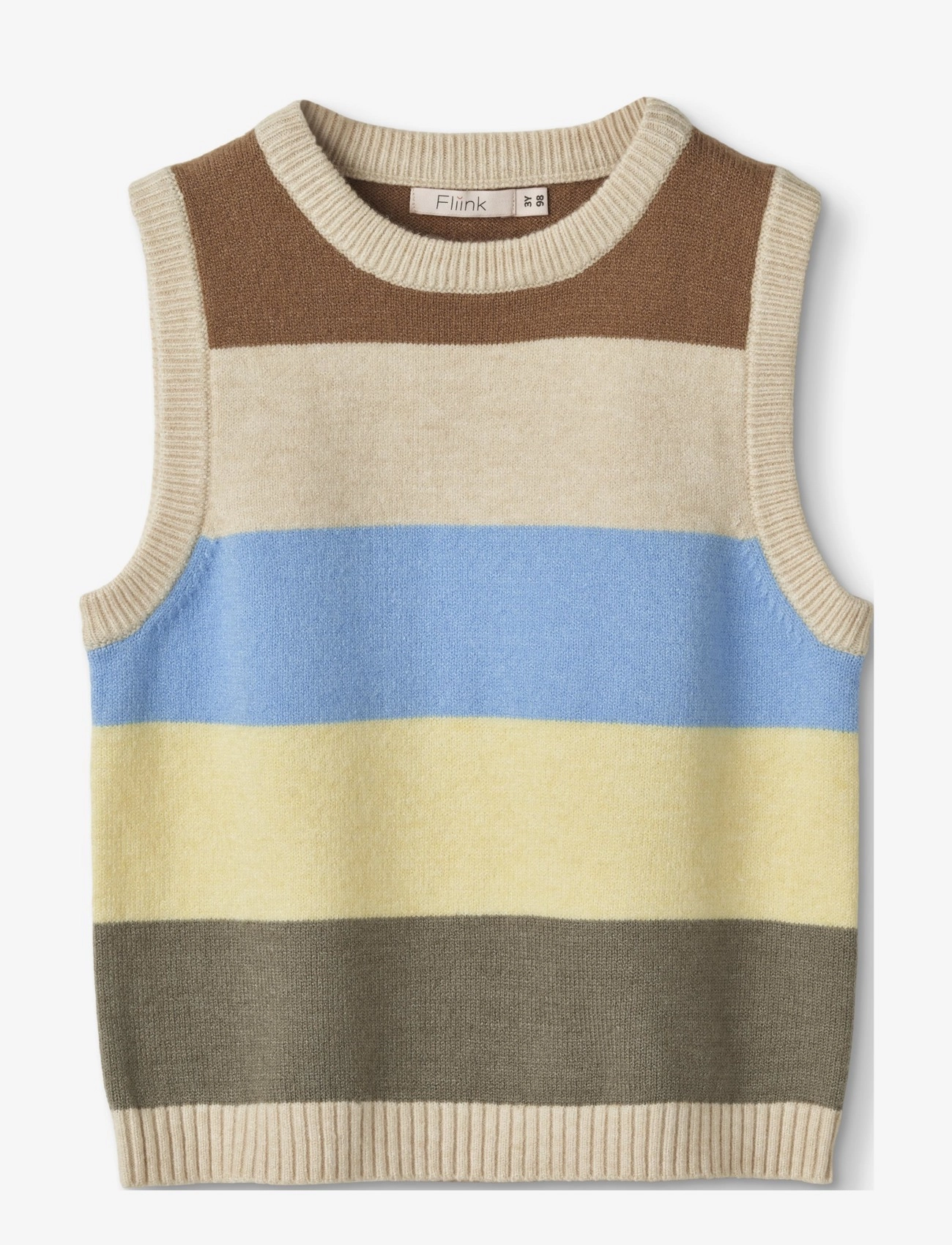 MULTI STRIPE VEST - CREAM