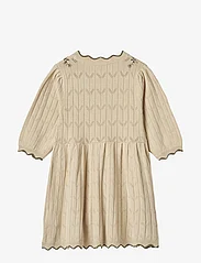 Fliink - SUNNY EMBROIDERED 3/4 KNIT DRESS - short-sleeved baby dresses - cream - 1