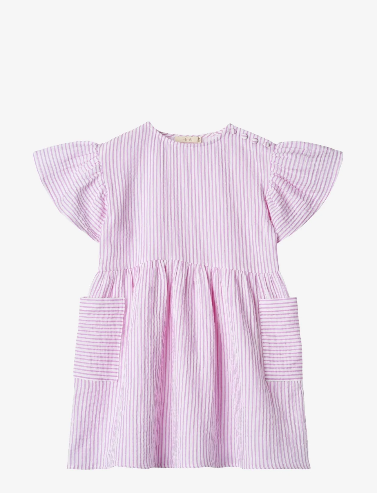 Fliink - CIAO STRIPE DRESS - kurzärmelige babykleider - pink - 1