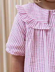 Fliink - CIAO STRIPE SS SHIRT - blouses & tunics - pink - 3