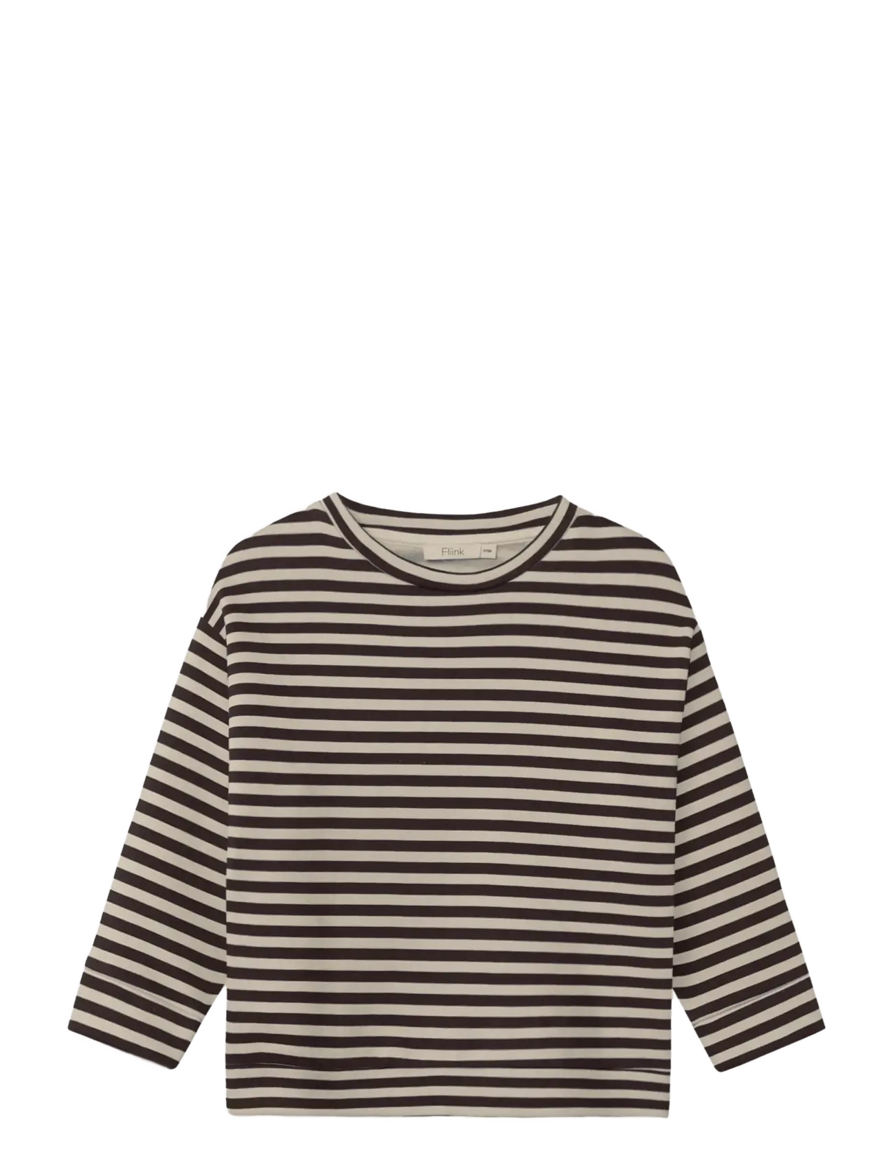 Fliink ALVIN LS STRIPE SWEATSHIRT - Riided - COFFEE BEAN / SANDSHELL / brown