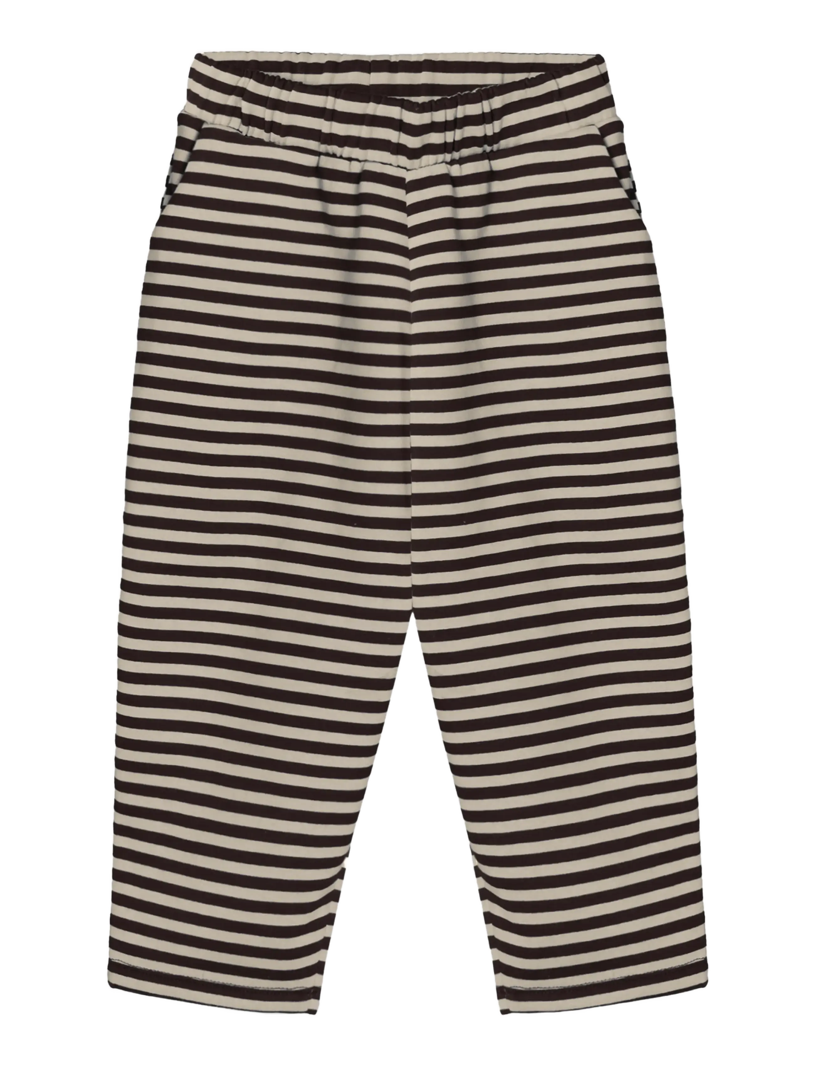 Fliink ALVIN STRIPE PANT - Riided - COFFEE BEAN / SANDSHELL / brown