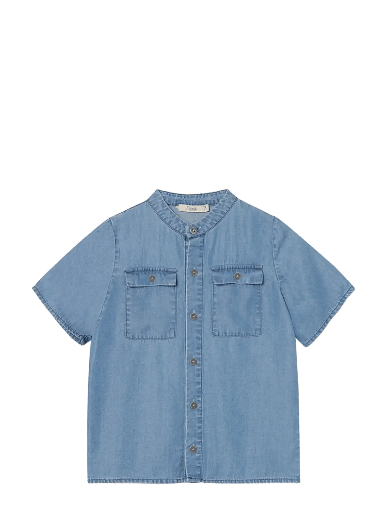 Fliink - BALOU SS SHIRT - short-sleeved shirts - blue - 0