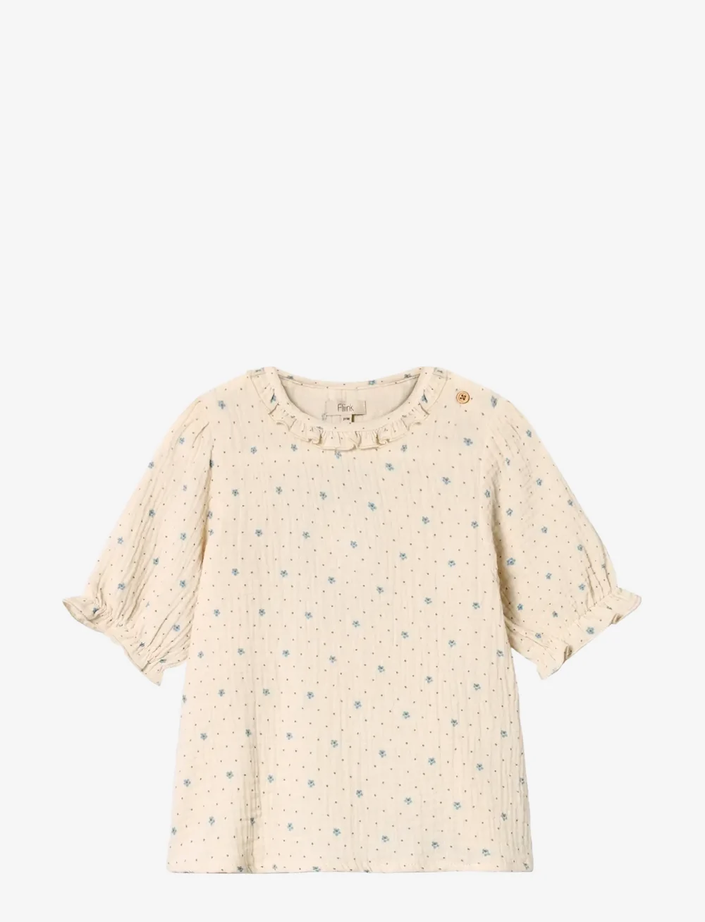 Fliink - BLOOMING SS BLOUSE - blouses & tunics - cream - 0