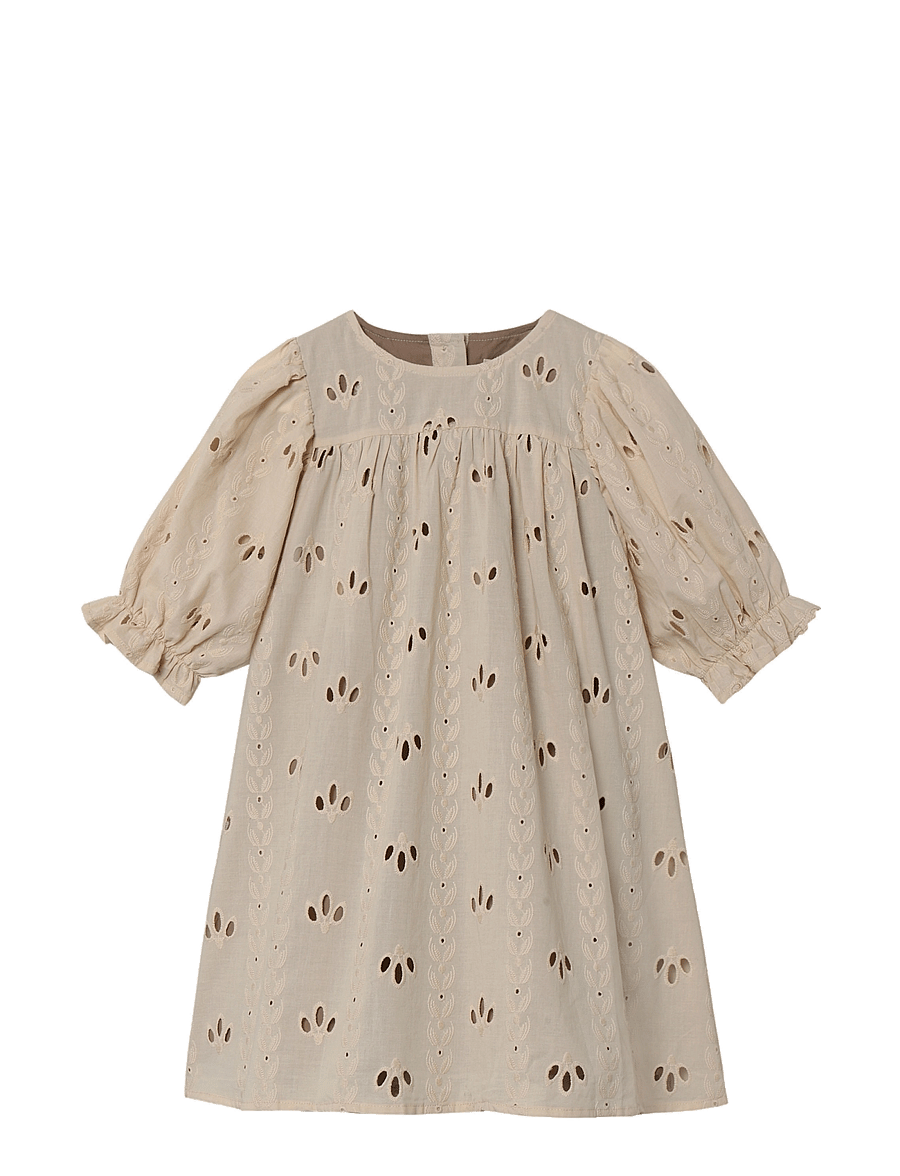 Fliink - CAMMA 2-4 SL DRESS - kurzärmelige freizeitkleider - cream - 0