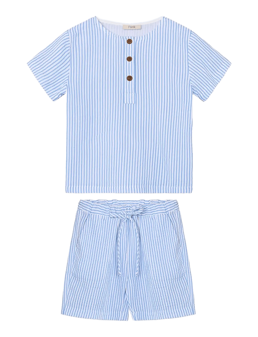 Fliink - CHA CHA SHORT SET - set med kortärmad t-shirt - blue - 1