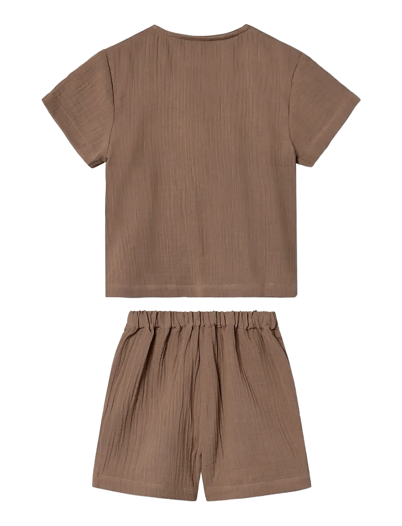 Fliink - CHA CHA SHORT SET - zestawy krótkim rękawem - brown - 2