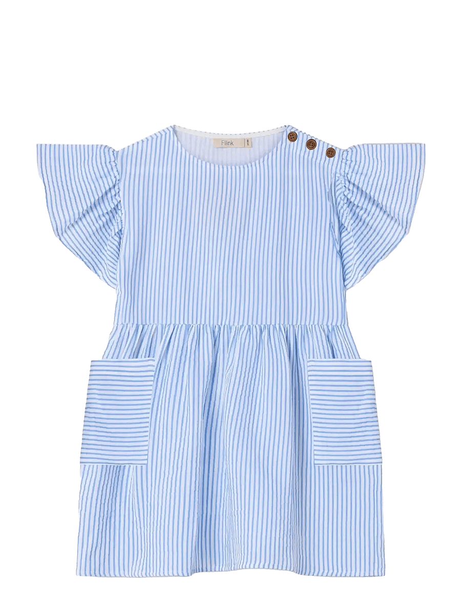 Fliink - CHA CHA SS DRESS - kurzärmelige freizeitkleider - blue - 1