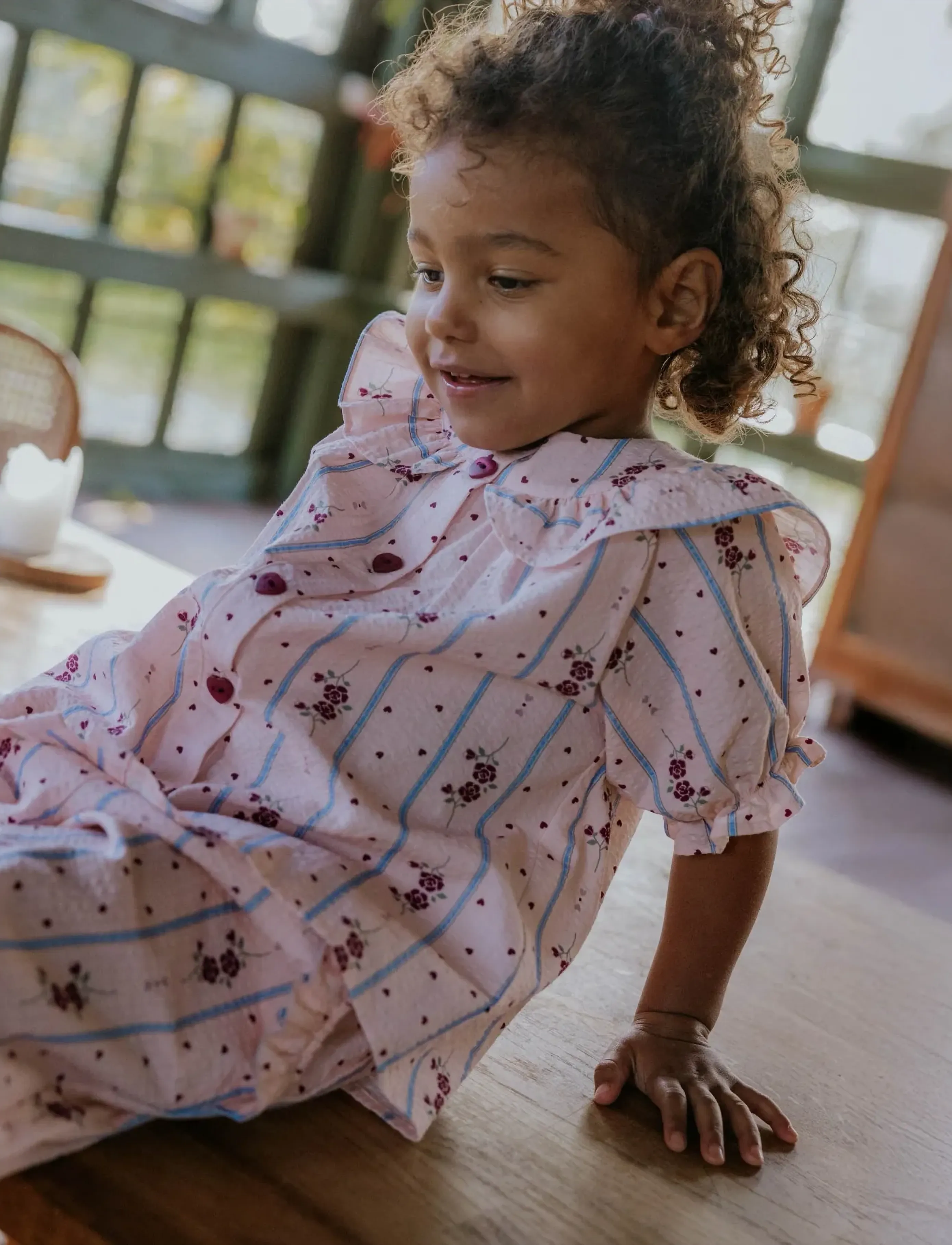 Fliink Colombe Ruffle Pant, 4 Y, Pink, Underdele > Bukser, Børn