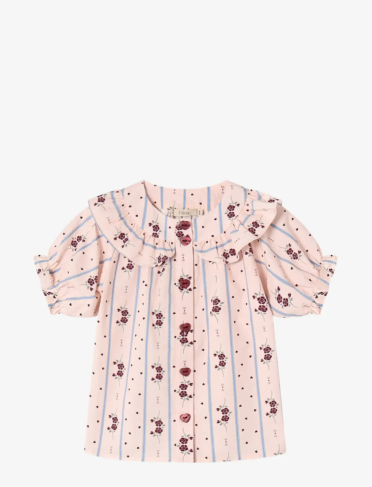 Fliink - COLOMBE SS BLOUSE - blússur og kyrtlar - pink - 1