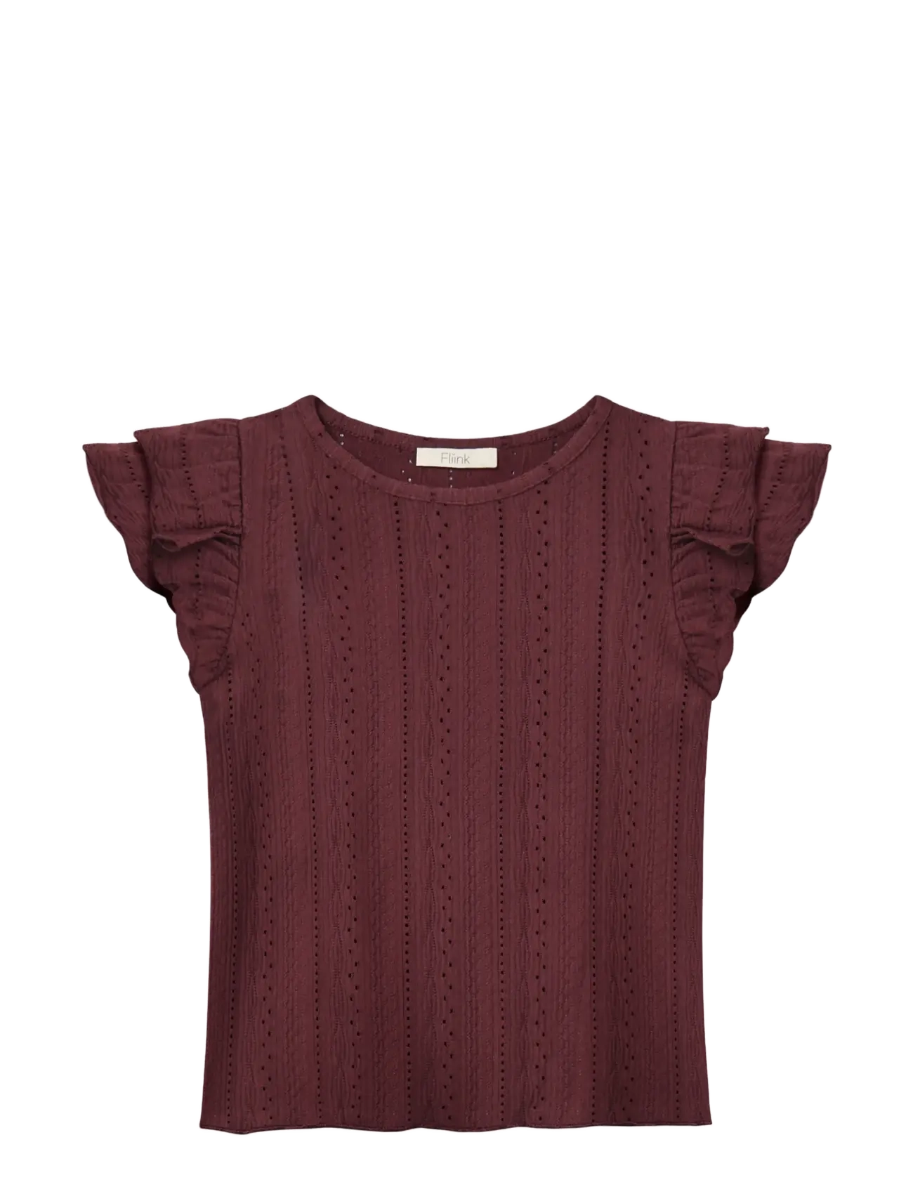 FLIINK Gabby Ss Bluse Burgundy - 116 - Kinder