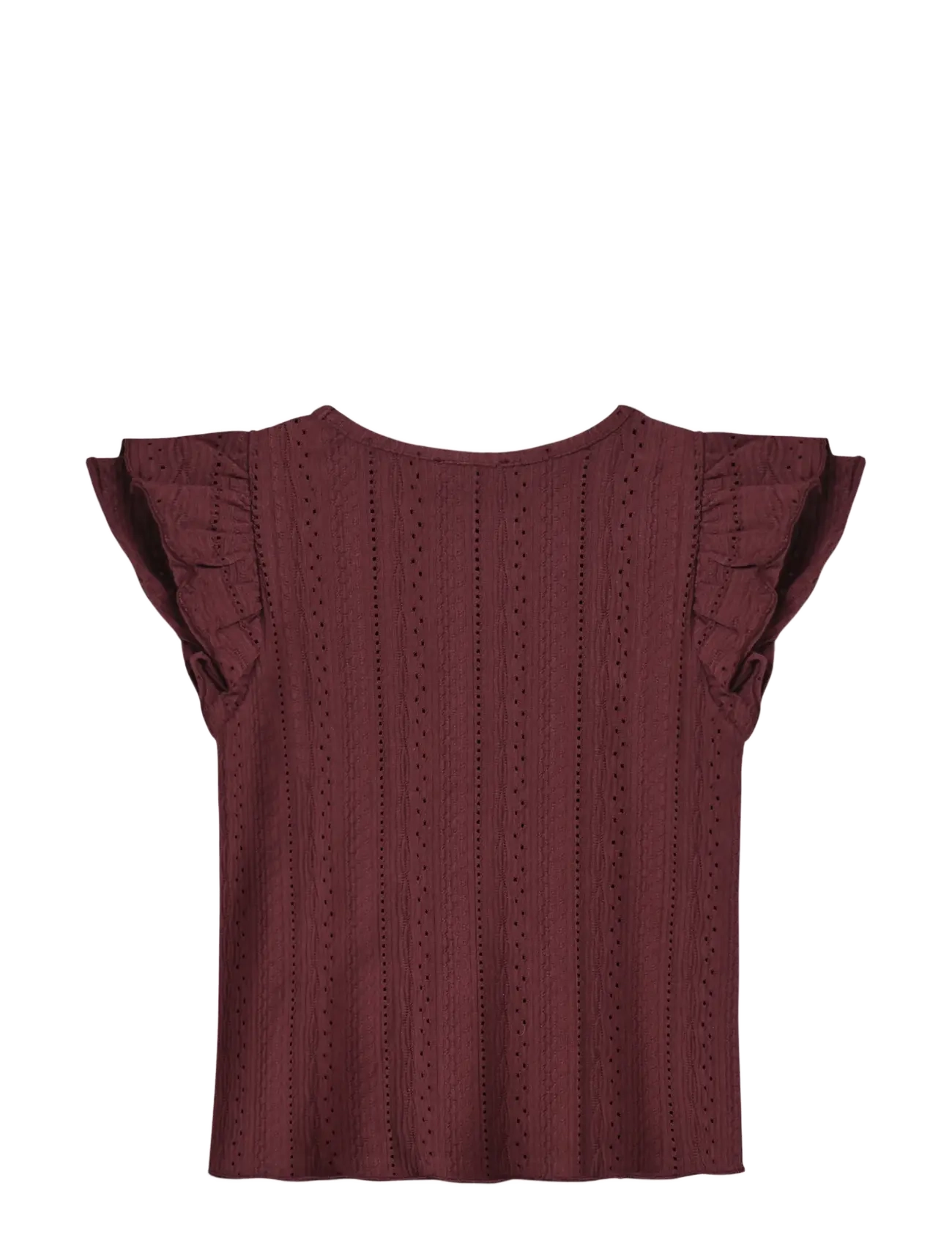 Fliink - GABBY SS BLOUSE - marškinėliai trumpomis rankovėmis - burgundy - 2