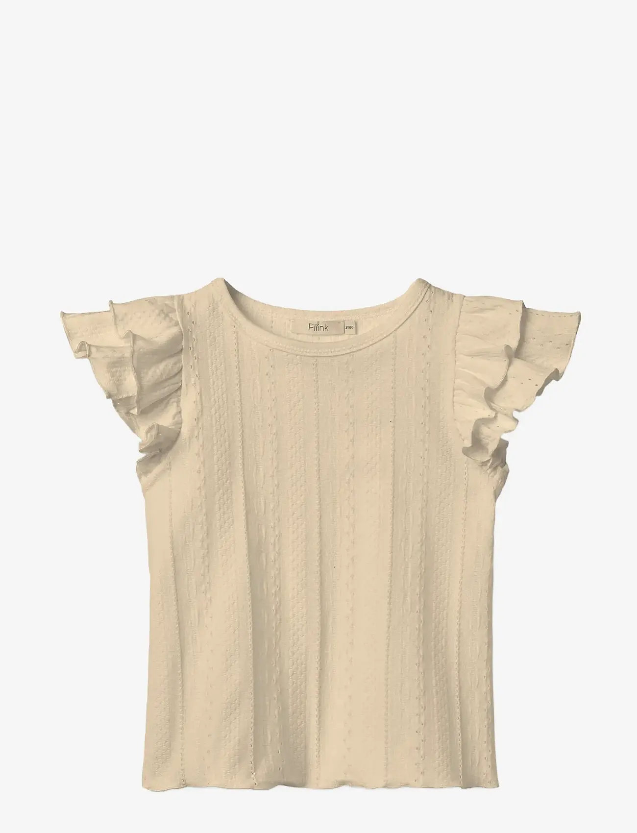 Fliink - GABBY SS BLOUSE - lühikeste varrukatega - cream - 0