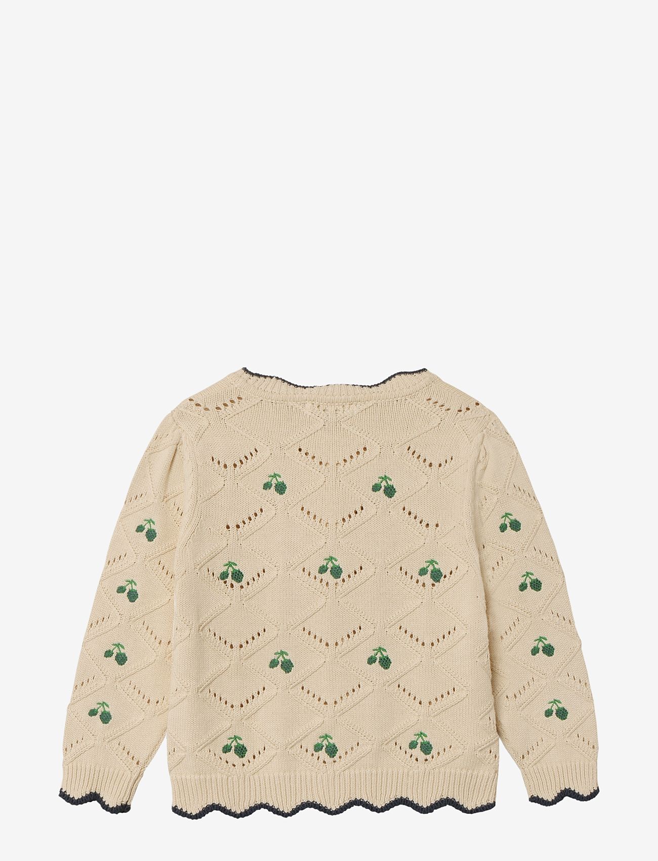 Fliink - MELA RUFFLE CARDIGAN - koftor - cream - 1