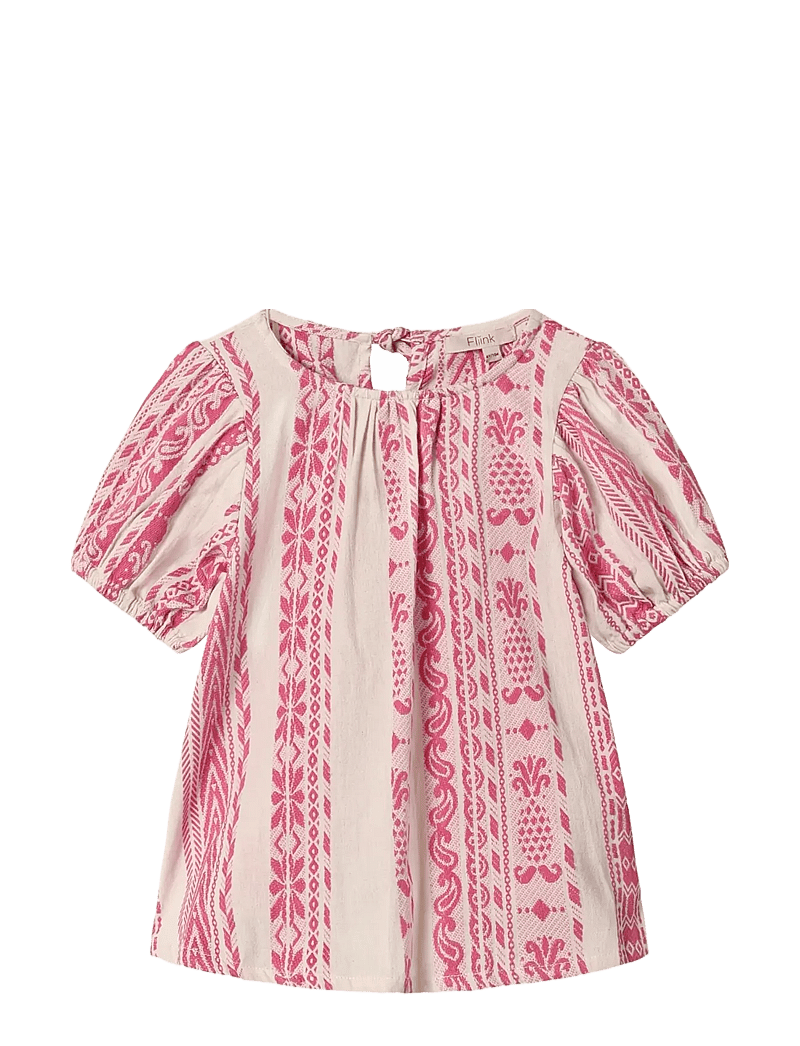 Fliink - ADDIE SS BLOUSE - blusen & tuniken - pink - 0