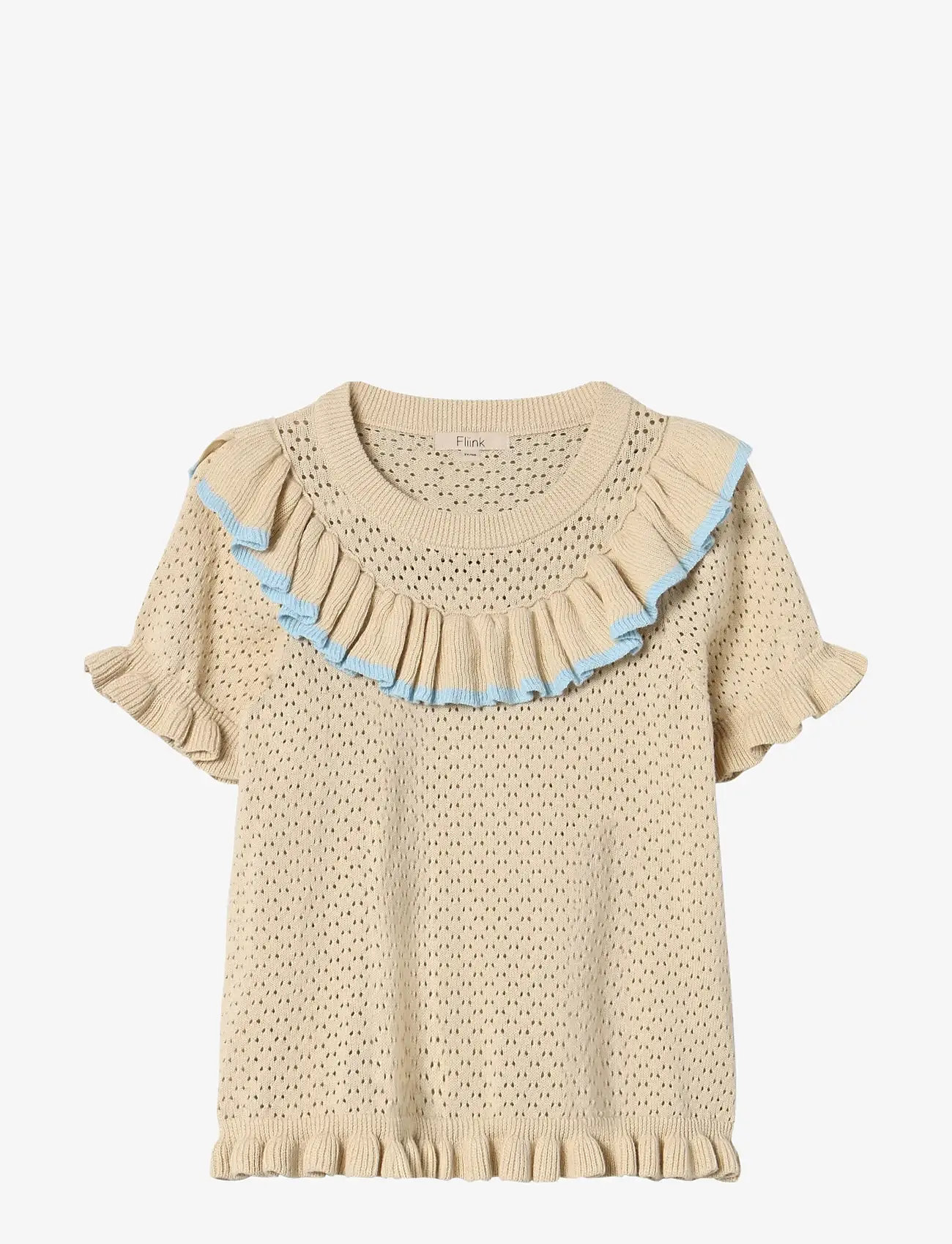 Fliink - EMMY SS BLOUSE - bluser & tunikaer - cream - 0