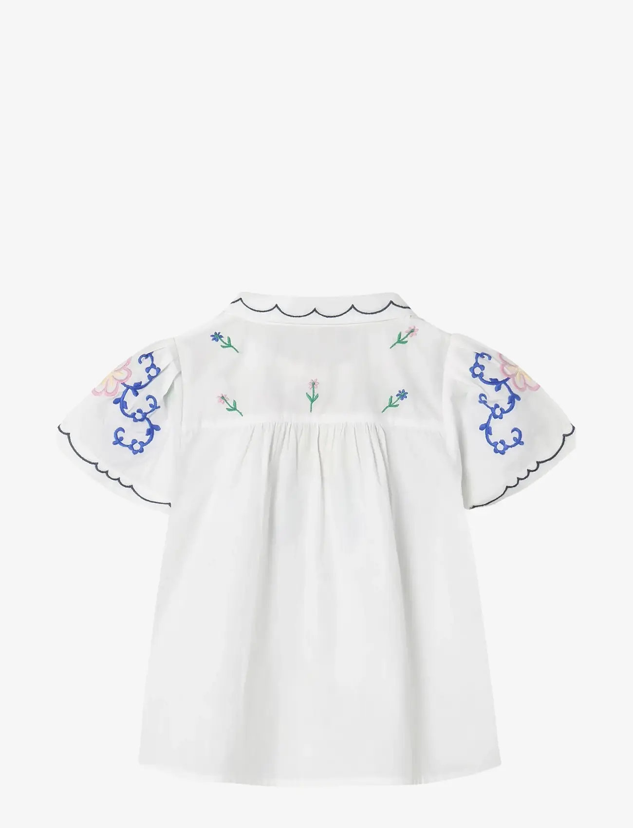 Fliink - HIRSE SS BLOUSE - pluusid ja tuunikad - white - 1