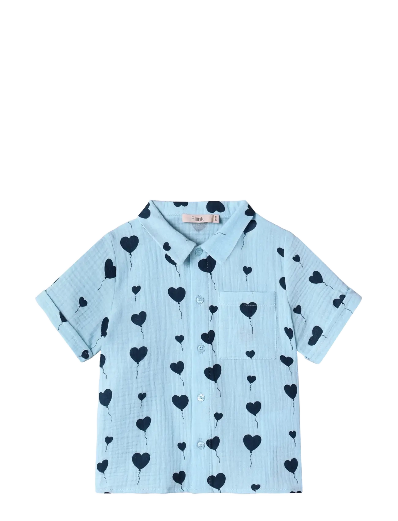 Fliink LOVE SS SHIRT - Baby 44-92 - BLUE / blue