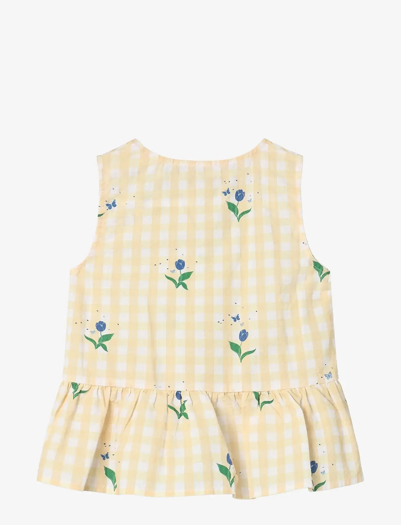 Fliink - AGNES FLOWER SS TOP - pluusid ja tuunikad - yellow - 1