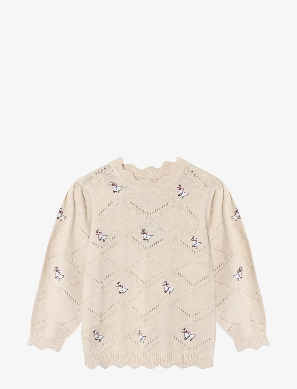 Fliink - ALON GOOSE PULLOVER - stickade tröjor - sandshell - 0
