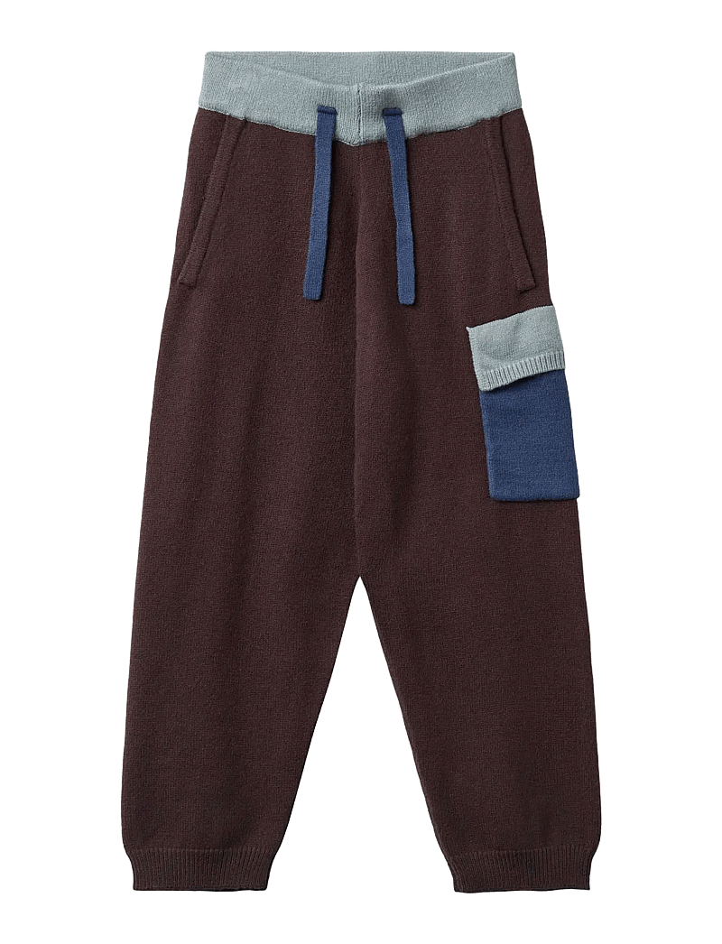 Fliink - ALON CONTRAST PANT - cargobyxor - coffee bean - 0