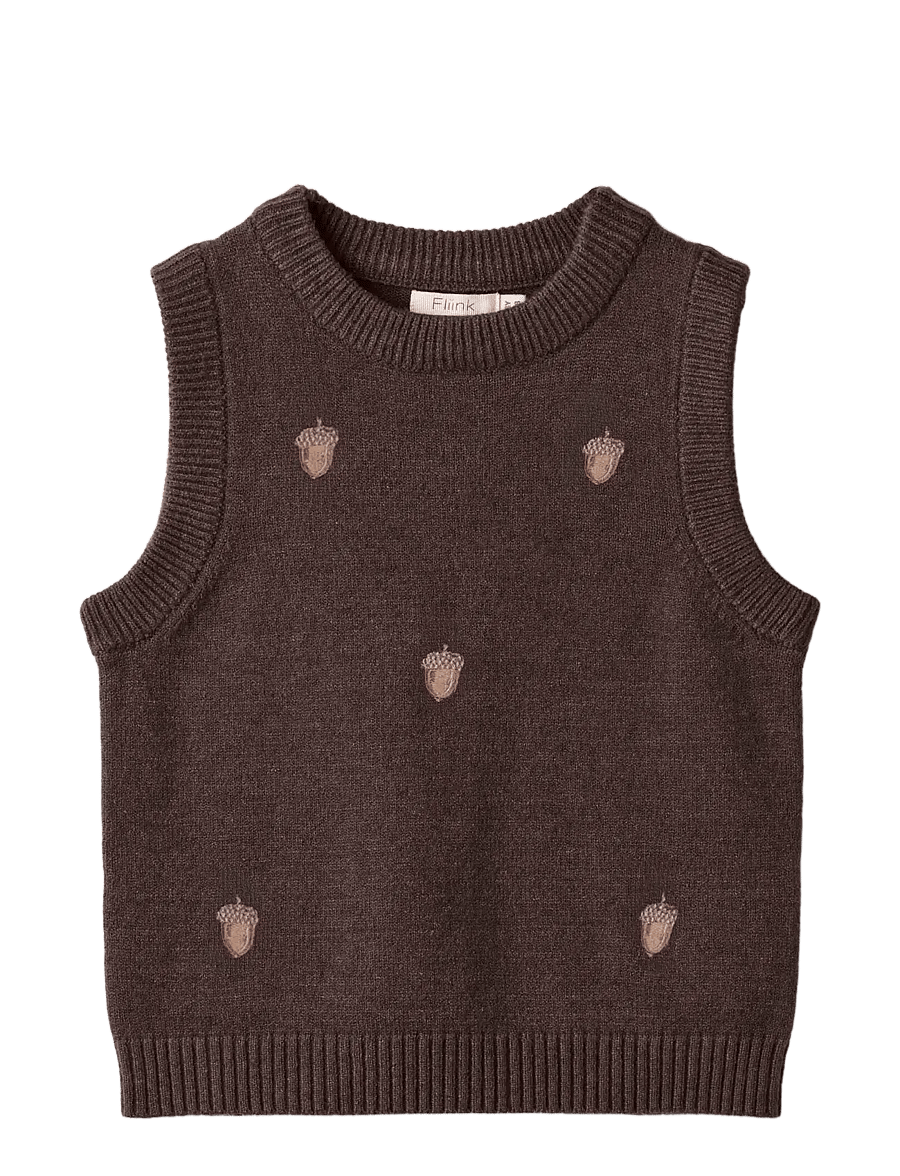 Fliink - BENNA PINECONE VEST - shop efter alder - coffee bean - 0