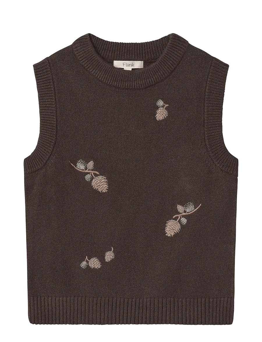 Fliink - BENNA PINECONE VEST - shop efter alder - coffee bean - 0
