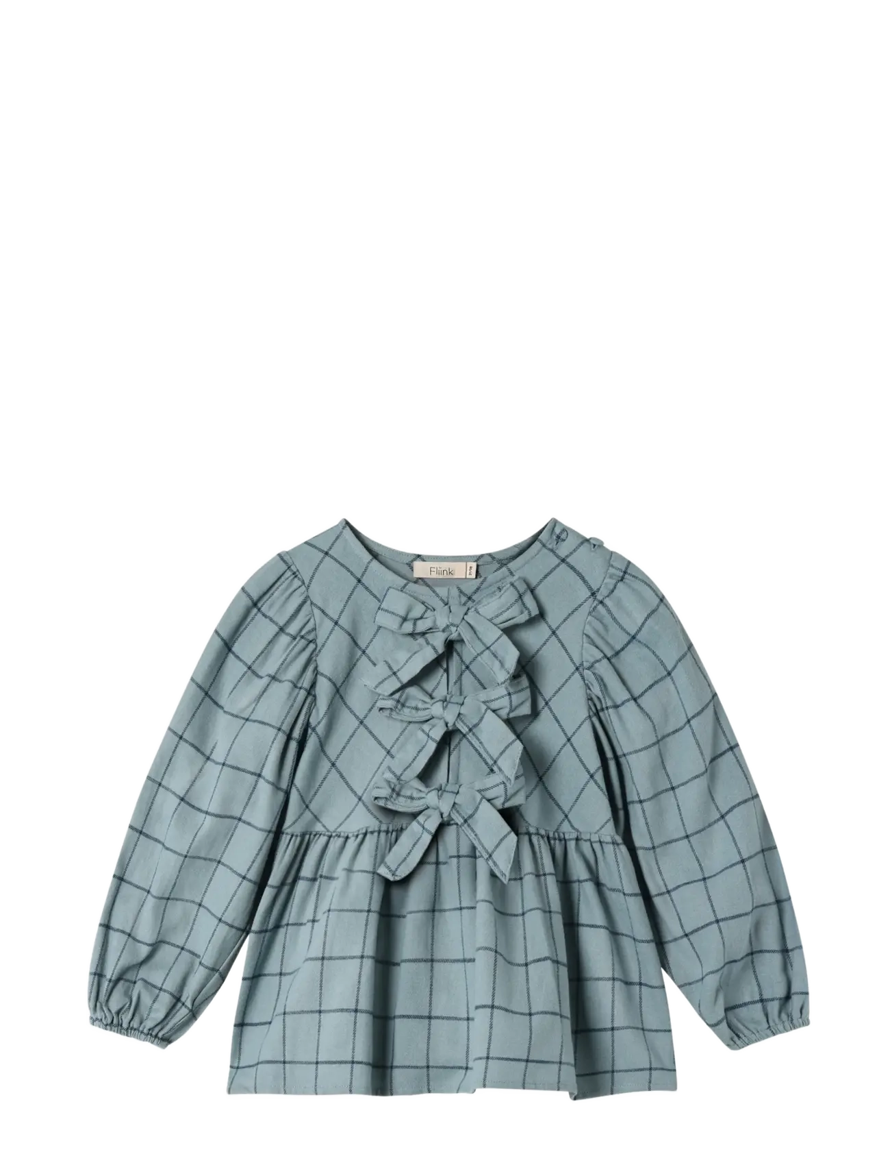 CODY CHECK BLOUSE - SLATE