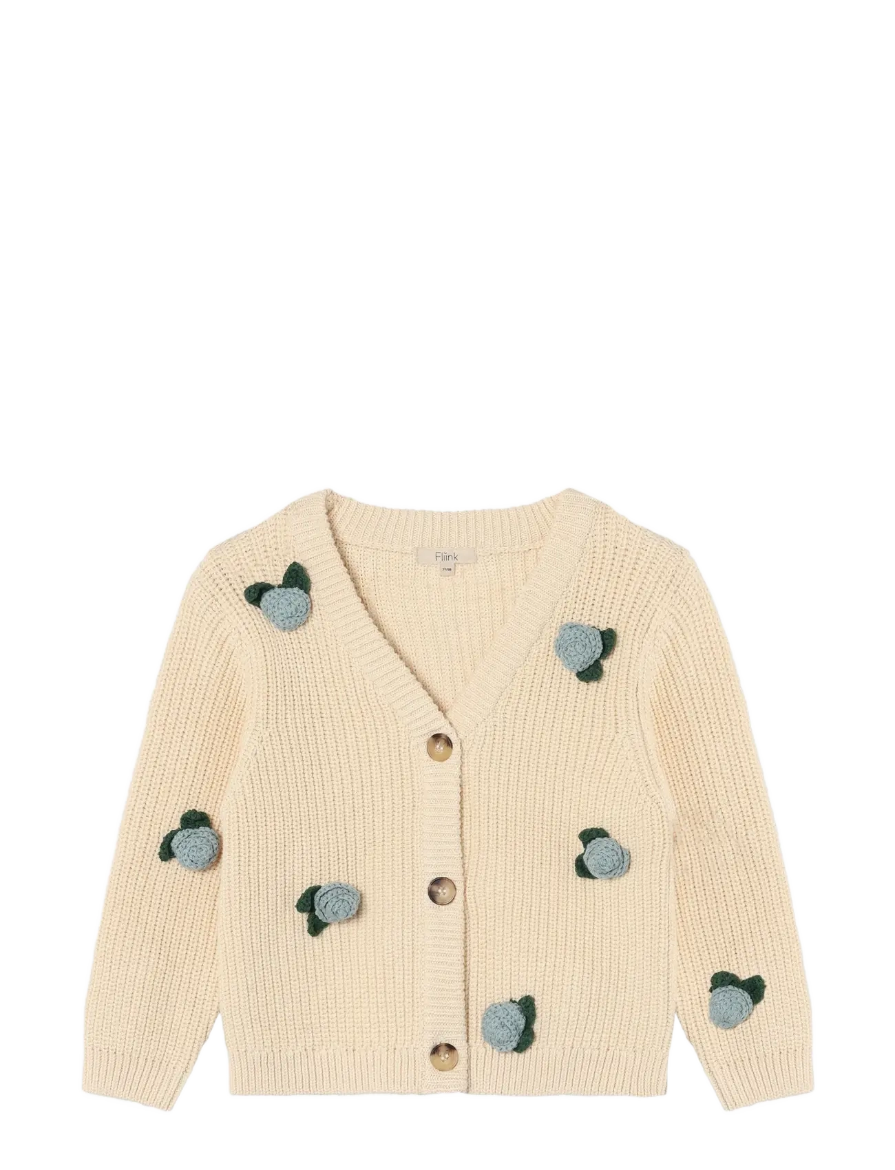 COOL FLOWER CARDIGAN - SANDSHELL