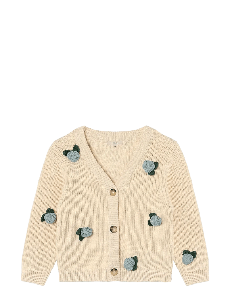Fliink - COOL FLOWER CARDIGAN - cardigans - sandshell - 1