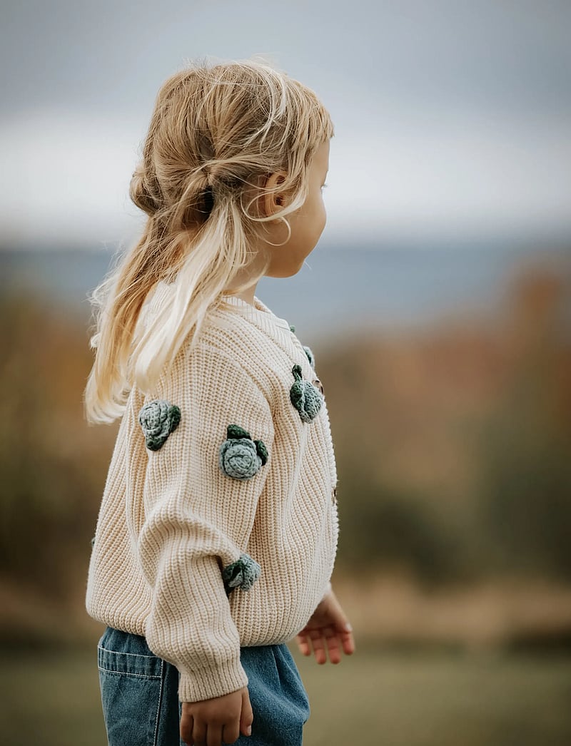 Fliink - COOL FLOWER CARDIGAN - cardigans - sandshell - 3