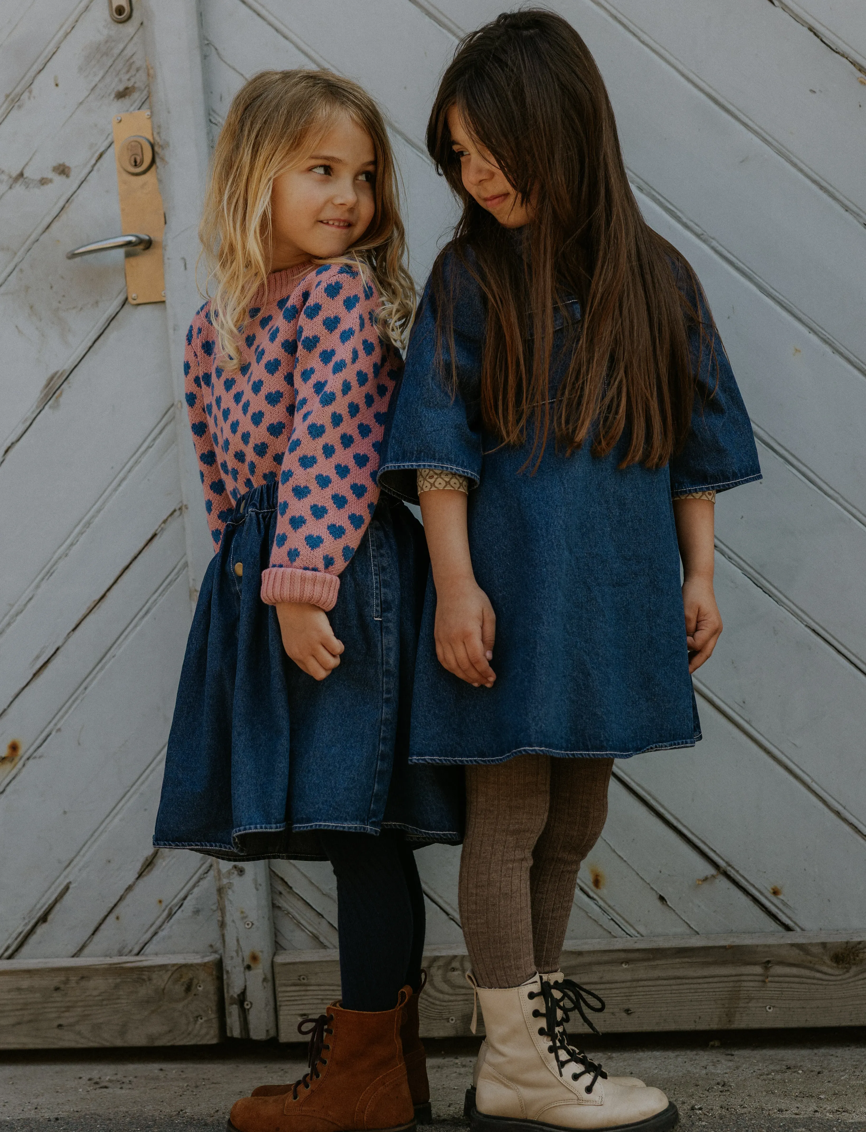 Fliink Don Denim Skirt, 110, Röcke, Marineblau - Kinder