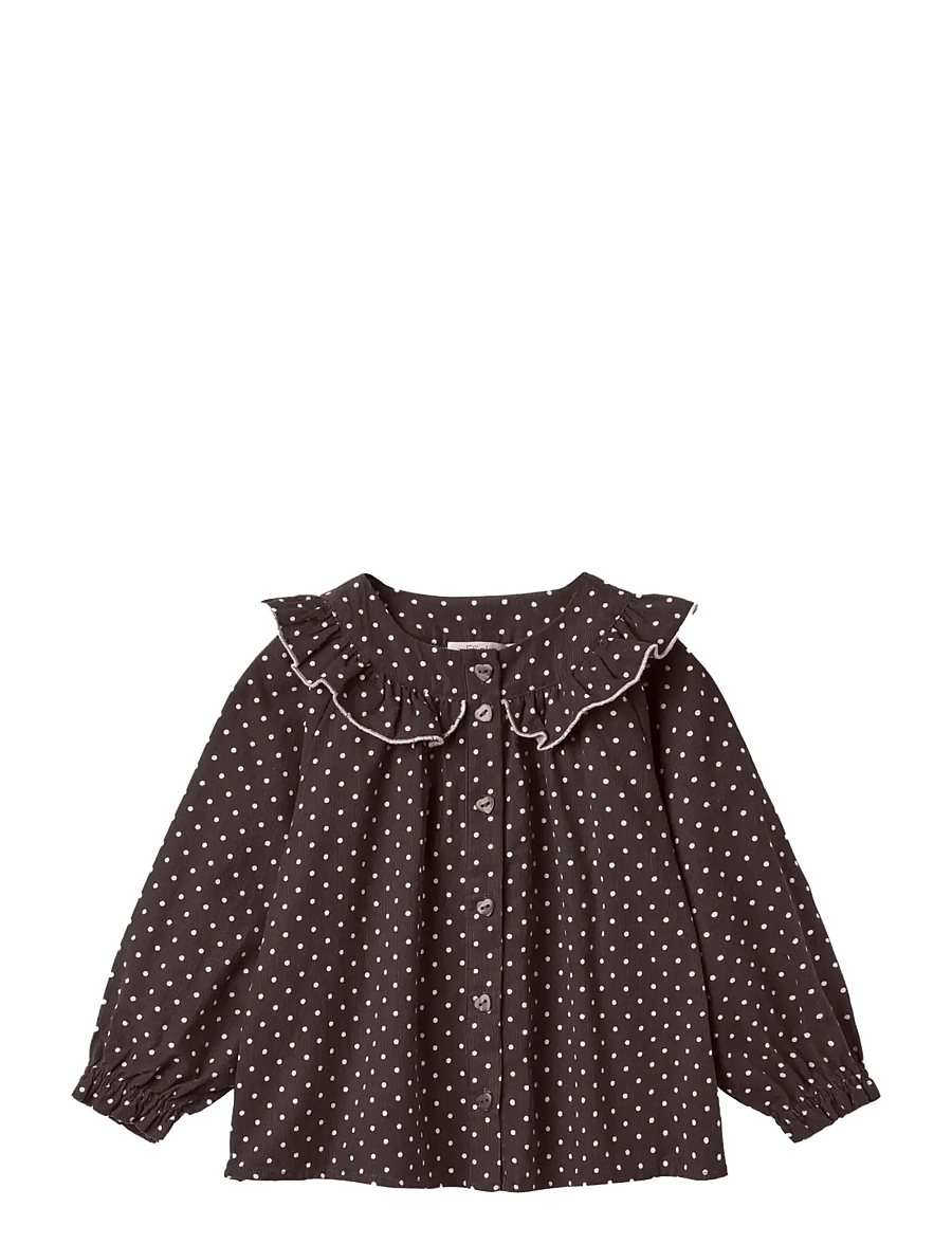 Fliink - DOLLY DOT BLOUSE - pluusid ja tuunikad - coffee bean dot - 1